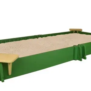 5 by 10 Sandbox with Cover on display